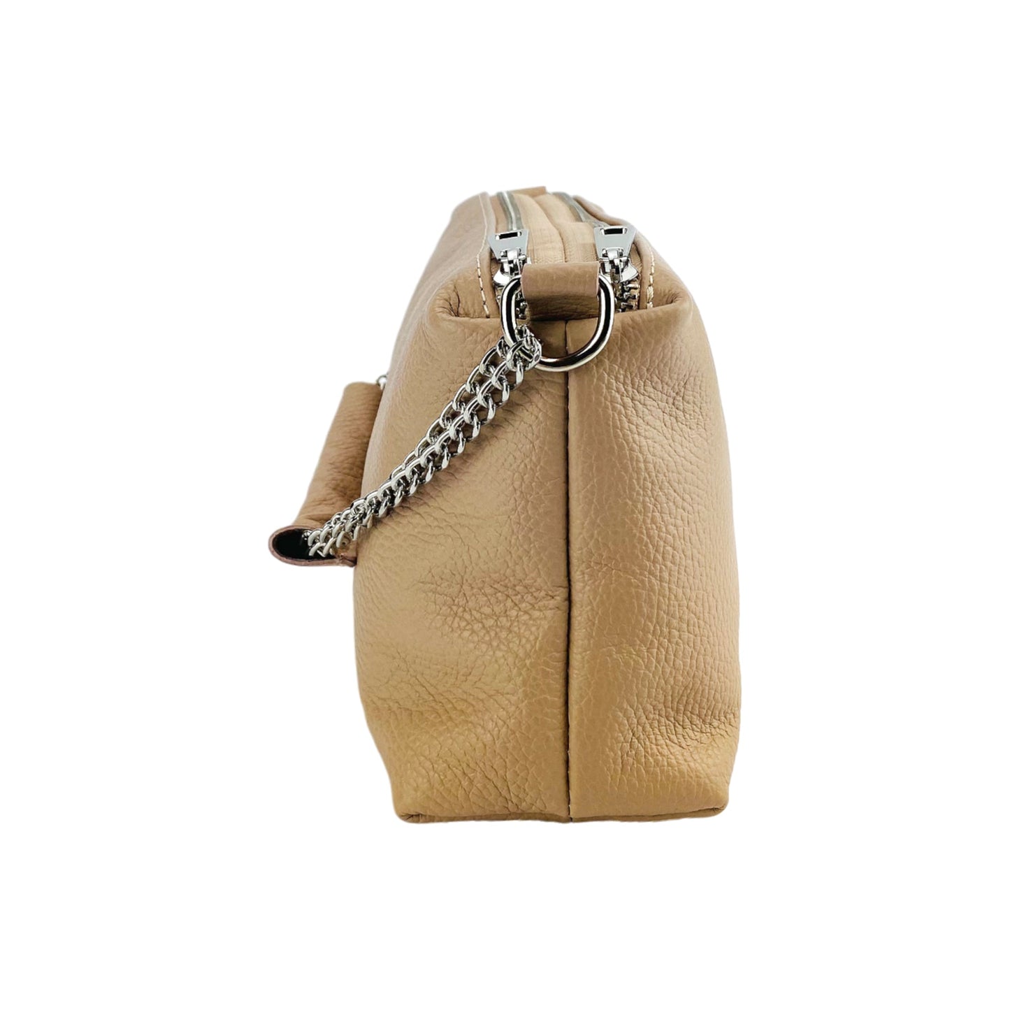RB1025AU | Borsa Donna a Mano con doppia lampo in Vera Pelle Made in
