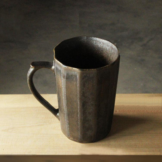 Handmade Multi-faceted Gilt Coffee Mug