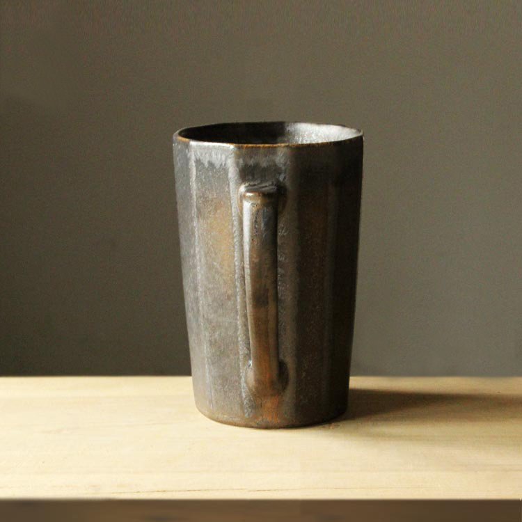 Handmade Multi-faceted Gilt Coffee Mug