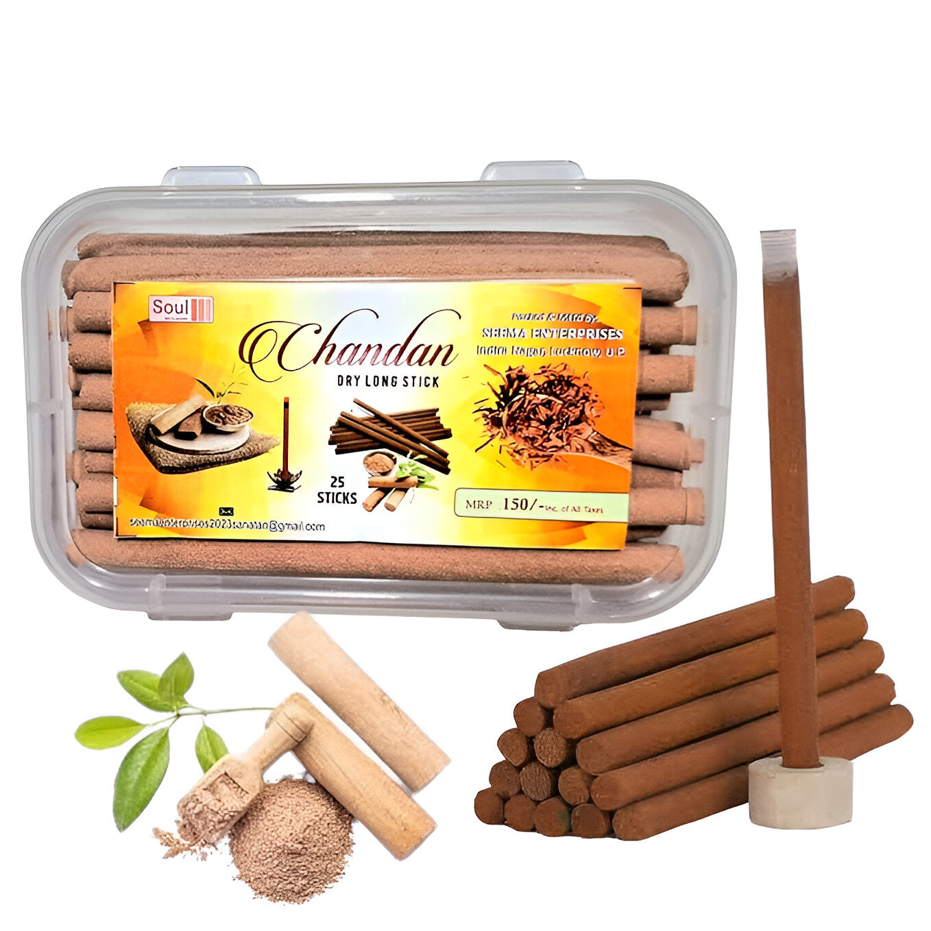 100% Natural Chandan Dhoop Sticks for Pooja | Bamboo Less Dhoopbatti