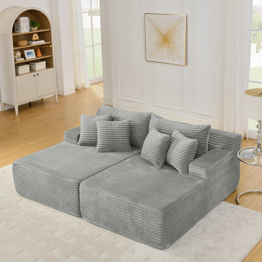 Two-seater lazy sofa lounge chair,Compressed sofa no assembly