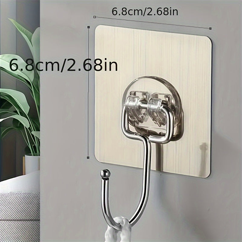 Set of 5/10 Large Adhesive Wall Hooks for Bathroom  Kitchen