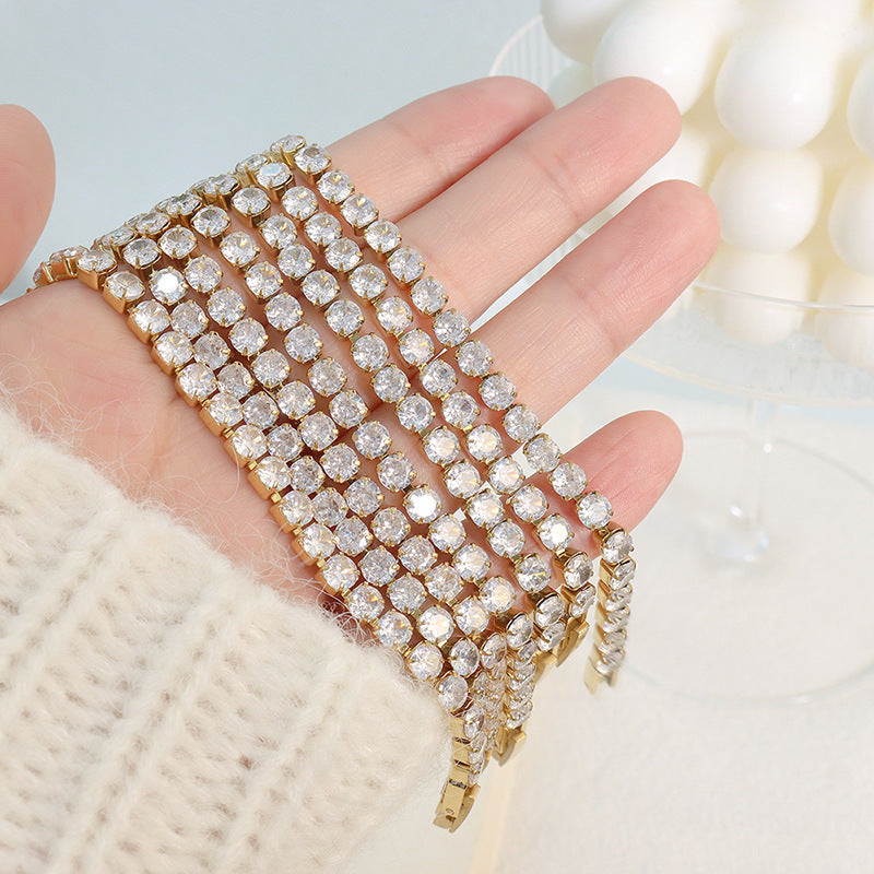 Women's Fashion And Fully-jewelled Zircon Bracelet Bling Chain
