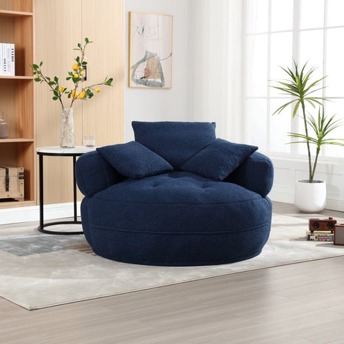Chenille Sponge single sofa,No Assembly Required,Fluffy Modern Sleeper