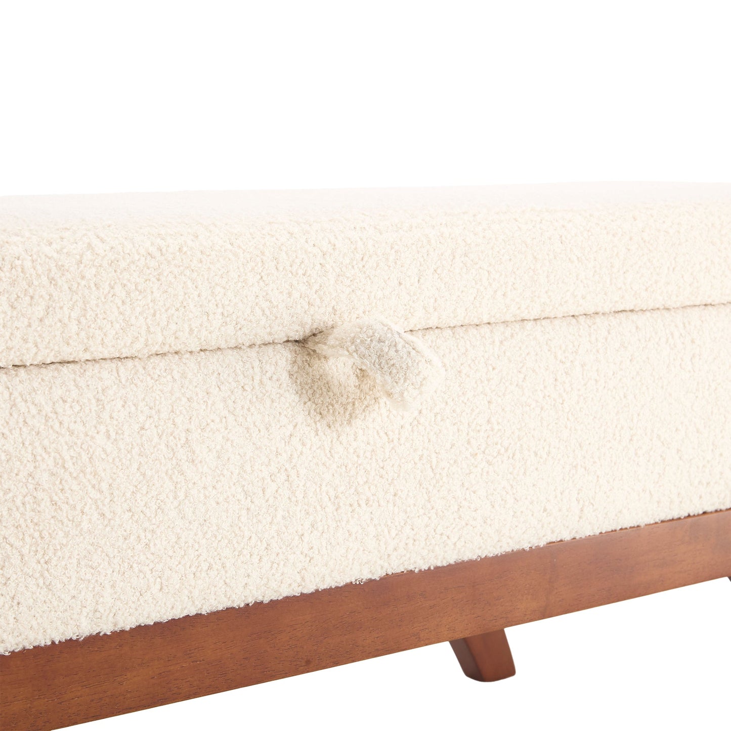 Teddy wool fabric, solid wood feet for solid weighing, and bed end