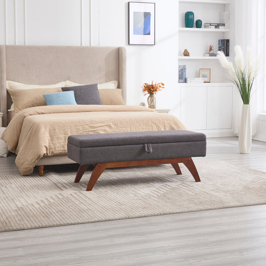 Teddy wool fabric, solid wood feet for solid weighing, and bed end