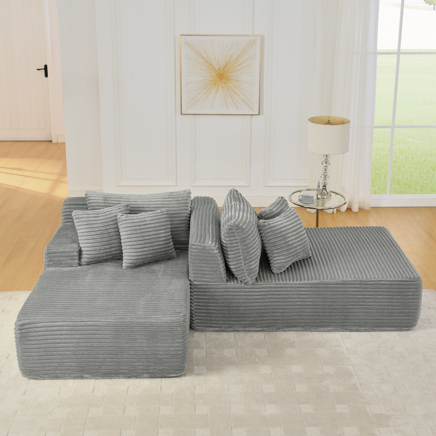 Two-seater lazy sofa lounge chair,Compressed sofa no assembly