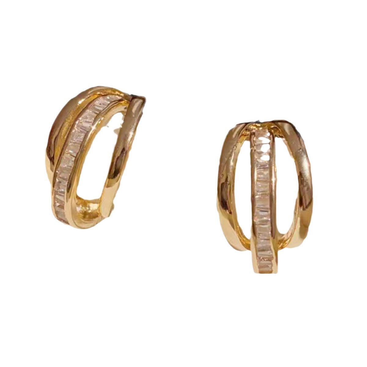 New Trendy Women's High-grade Earrings 925 Silver Zircon Earrings Ear