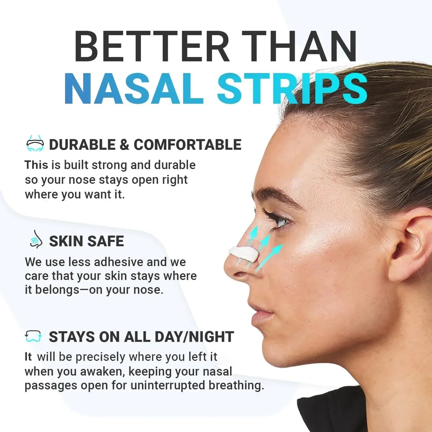 Magnetic Nasal Dilator Anti Snoring Nose Strips,Boost Oxygen