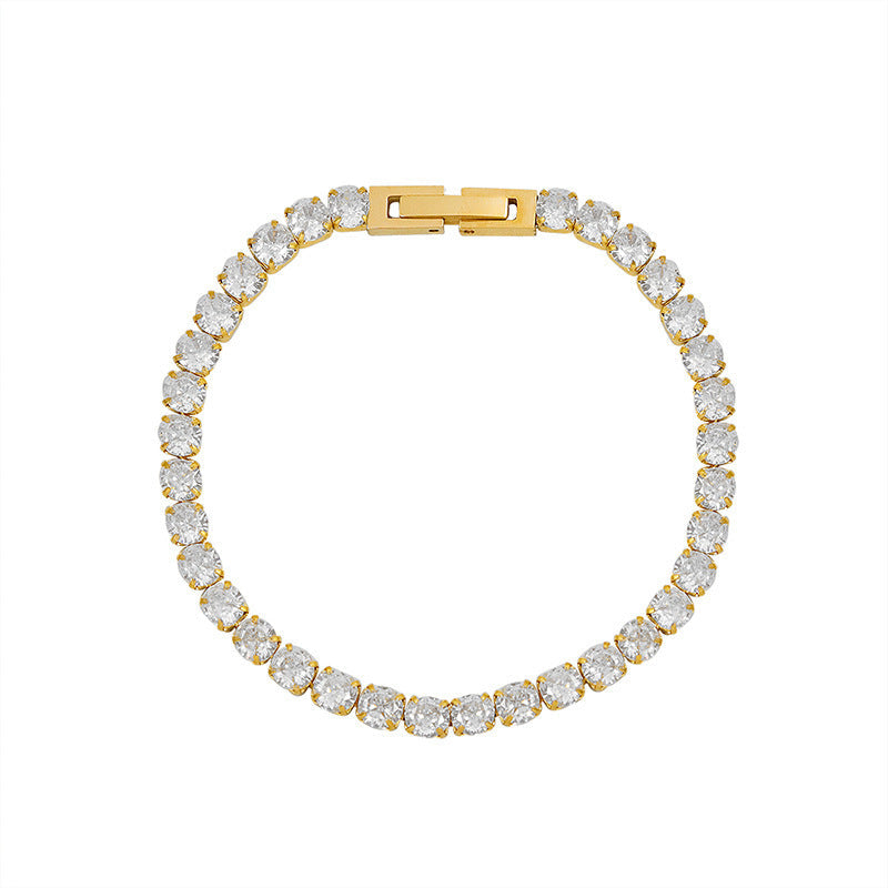 Women's Fashion And Fully-jewelled Zircon Bracelet Bling Chain