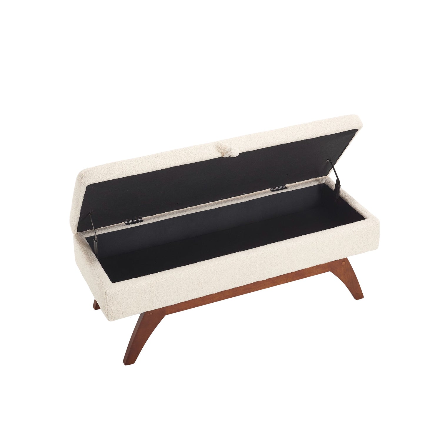 Teddy wool fabric, solid wood feet for solid weighing, and bed end