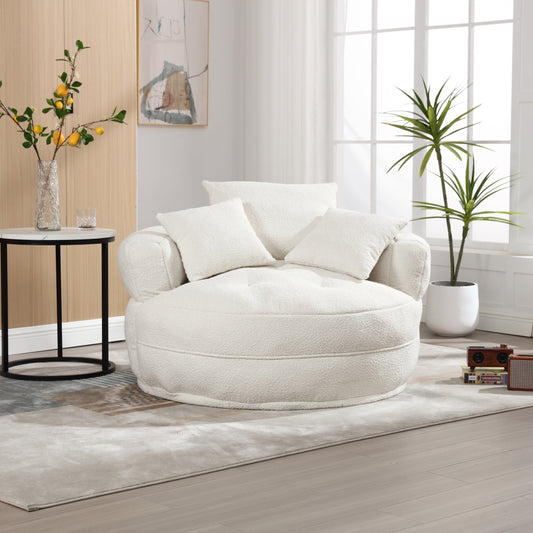 Chenille Sponge single sofa,No Assembly Required,Fluffy Modern Sleeper