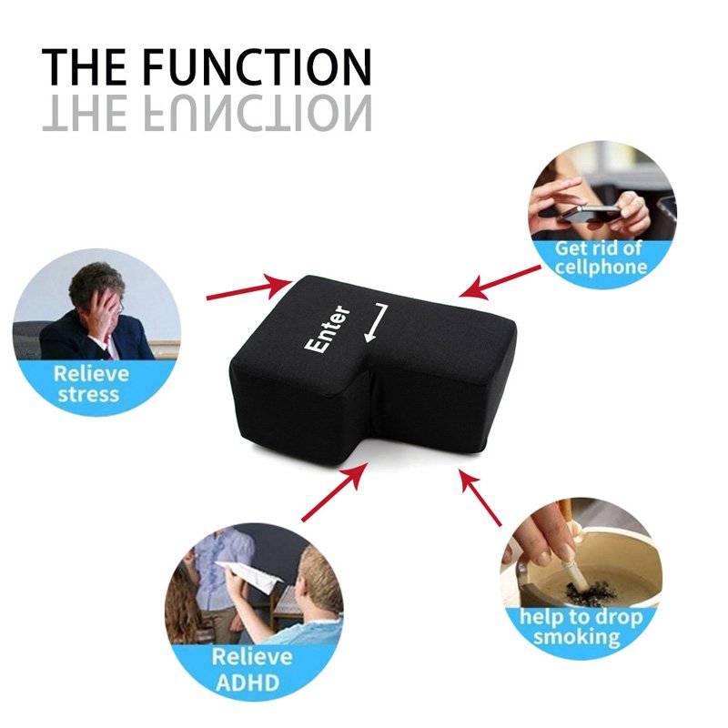 Large Enter Key Pillow