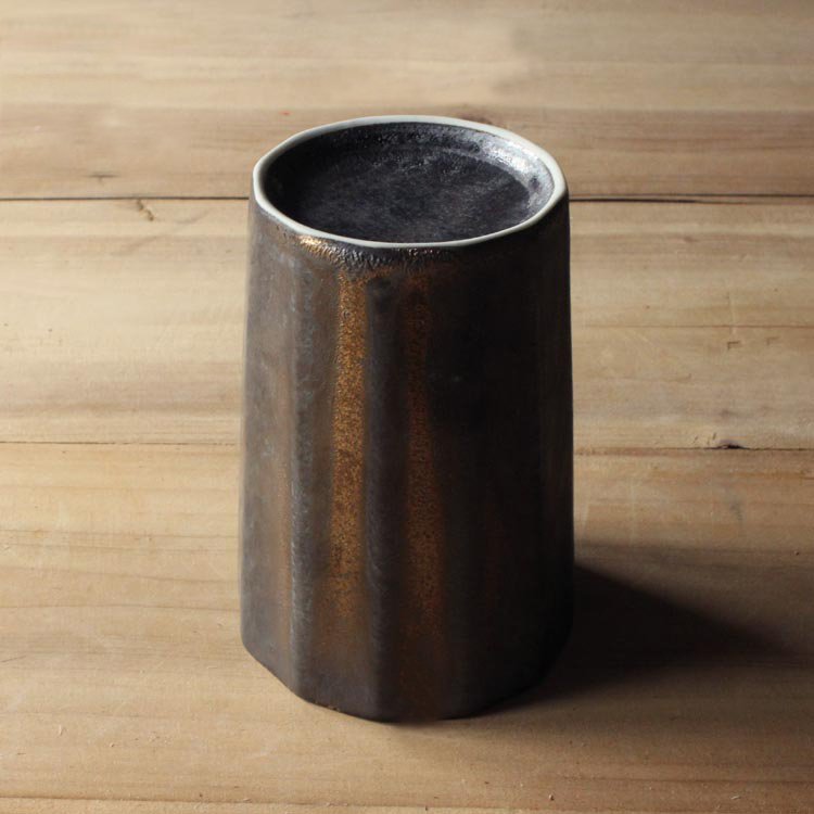 Handmade Multi-faceted Line Coffee Mug