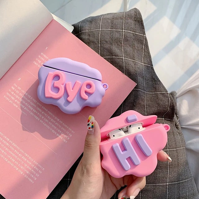 Hi Cute Cloud Case Bye Cloud Headphone Case
