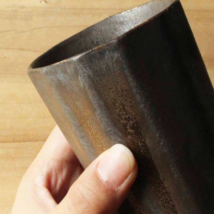Handmade Multi-faceted Line Coffee Mug
