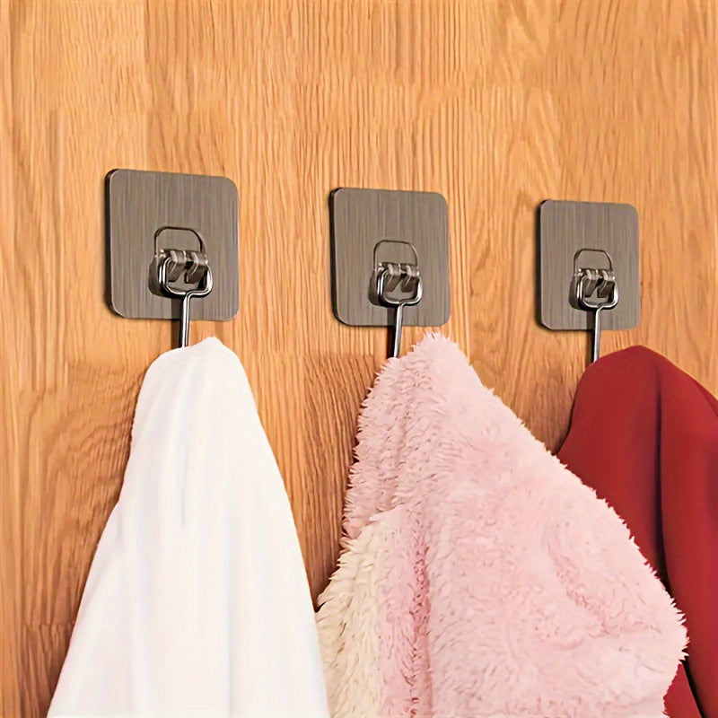 Set of 5/10 Large Adhesive Wall Hooks for Bathroom  Kitchen