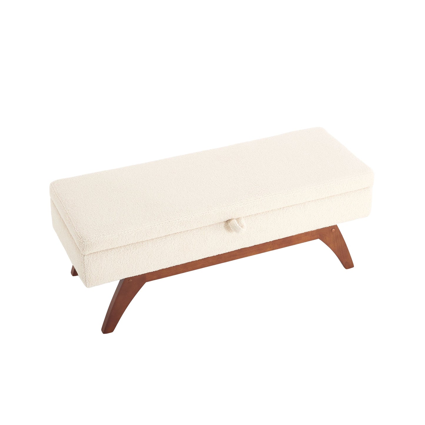 Teddy wool fabric, solid wood feet for solid weighing, and bed end