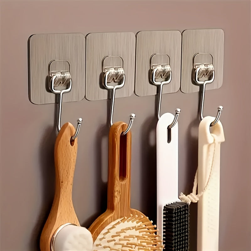 Set of 5/10 Large Adhesive Wall Hooks for Bathroom  Kitchen