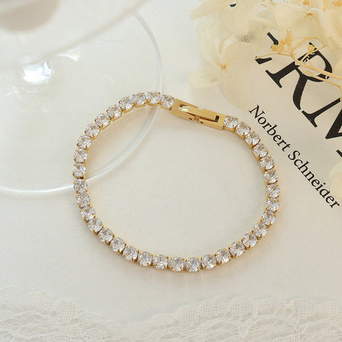 Women's Fashion And Fully-jewelled Zircon Bracelet Bling Chain